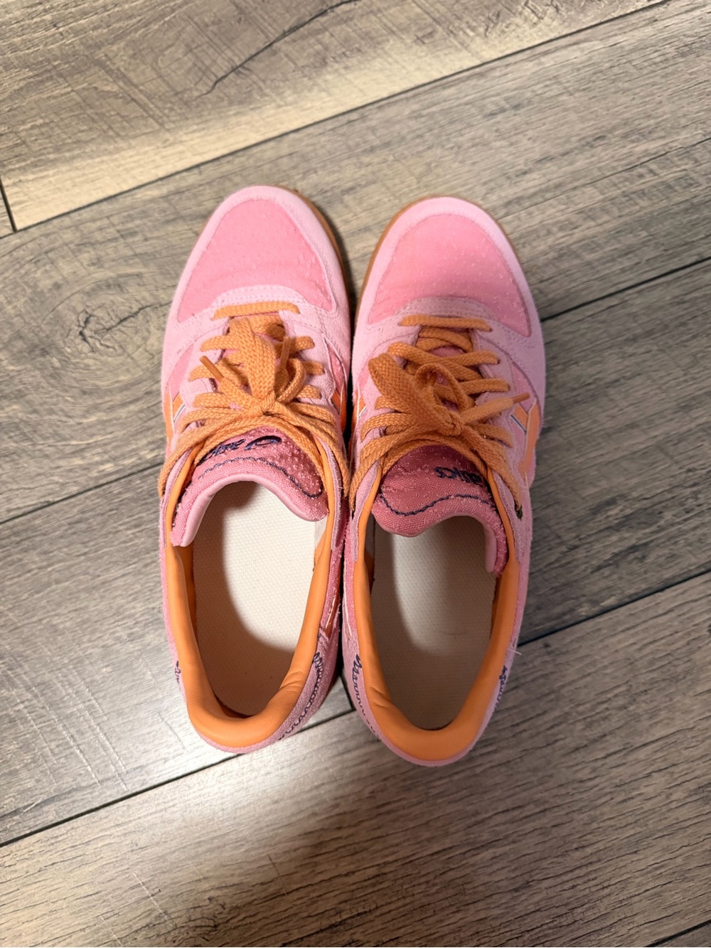ASICS Skyhand Women Pink and Orange Low-Top Sneakers - Picture 2 of 5